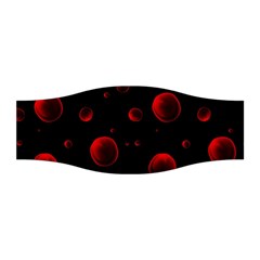 Red Drops On Black Stretchable Headband by SychEva