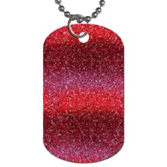 Red Sequins Dog Tag (one Side) by SychEva