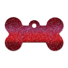 Red Sequins Dog Tag Bone (one Side) by SychEva