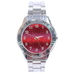 Red Sequins Stainless Steel Analogue Watch by SychEva