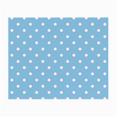 1950 Summer Sky Blue White Dots Small Glasses Cloth
