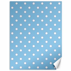 1950 Summer Sky Blue White Dots Canvas 36  x 48 