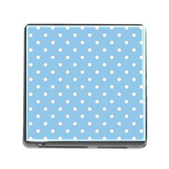 1950 Summer Sky Blue White Dots Memory Card Reader (Square 5 Slot)