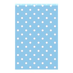 1950 Summer Sky Blue White Dots Shower Curtain 48  X 72  (small)  by SomethingForEveryone