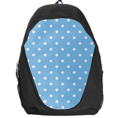 1950 Summer Sky Blue White Dots Backpack Bag