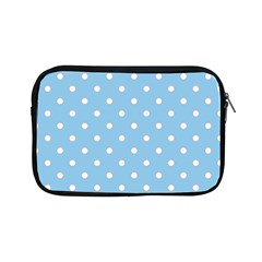 1950 Summer Sky Blue White Dots Apple iPad Mini Zipper Cases