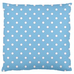 1950 Summer Sky Blue White Dots Large Flano Cushion Case (two Sides) by SomethingForEveryone