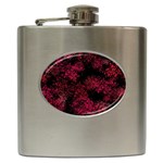 Red Abstraction Hip Flask (6 oz) Front