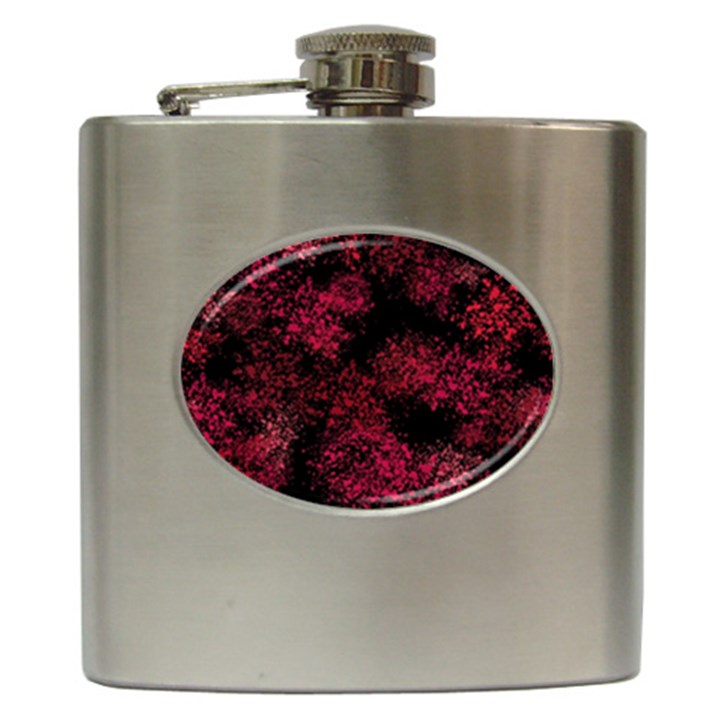 Red Abstraction Hip Flask (6 oz)