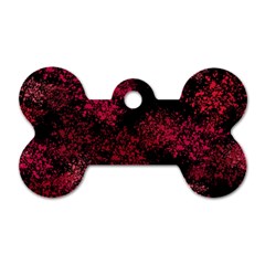 Red Abstraction Dog Tag Bone (one Side) by SychEva