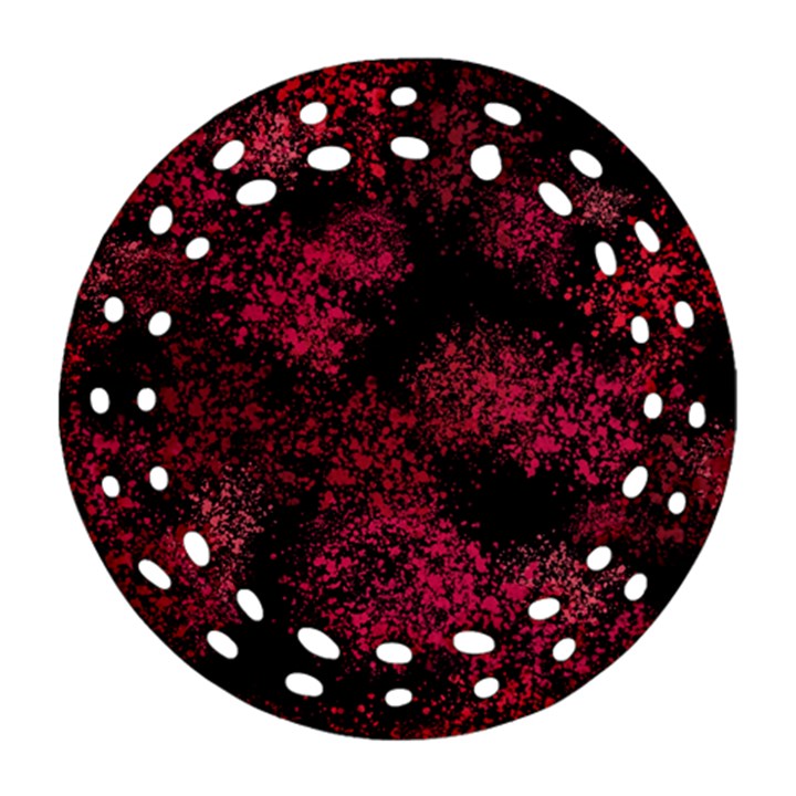 Red Abstraction Round Filigree Ornament (Two Sides)