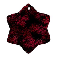Red Abstraction Snowflake Ornament (two Sides) by SychEva