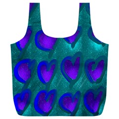 Purple Hearts Full Print Recycle Bag (xxxl)