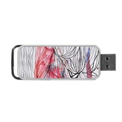 Flow Lines Portable Usb Flash (one Side) by kaleidomarblingart