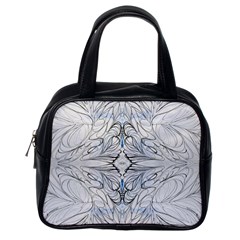 Mono Repeats Classic Handbag (one Side) by kaleidomarblingart