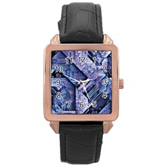 Different Volumes Rose Gold Leather Watch  by MRNStudios