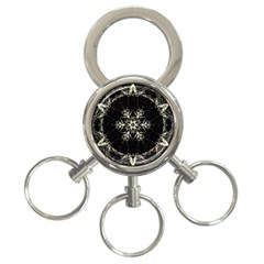 Bnw Mandala 3-ring Key Chain by MRNStudios