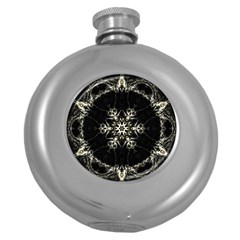 Bnw Mandala Round Hip Flask (5 Oz) by MRNStudios