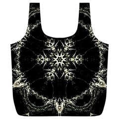 Bnw Mandala Full Print Recycle Bag (xl) by MRNStudios