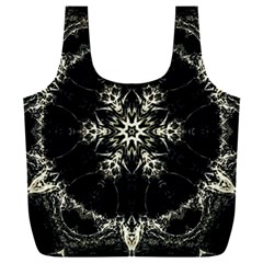 Bnw Mandala Full Print Recycle Bag (xxl) by MRNStudios