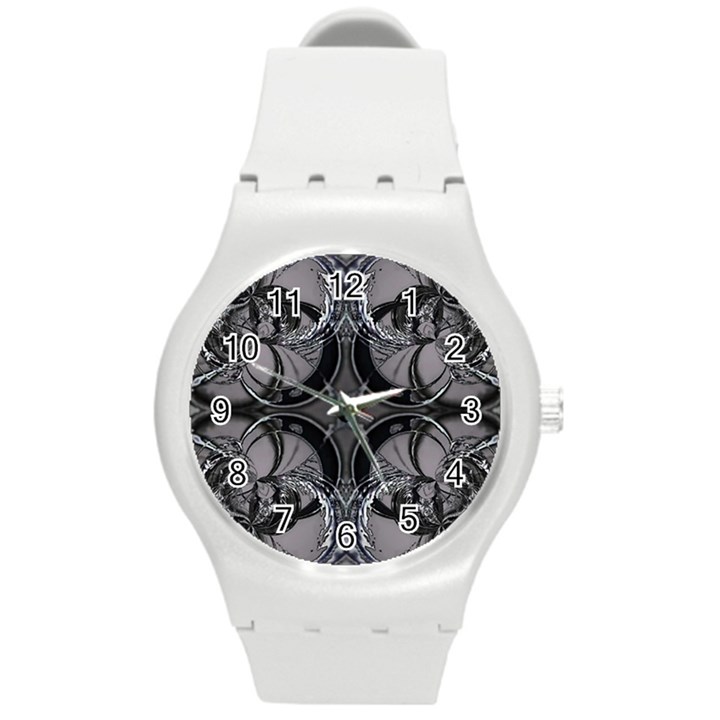 Lunar Phases Round Plastic Sport Watch (M)