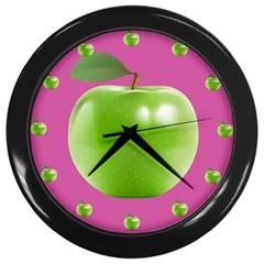 Apple Wall Clock (black)