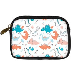 Funny Dinosaurs Kids Digital Camera Leather Case by SychEva