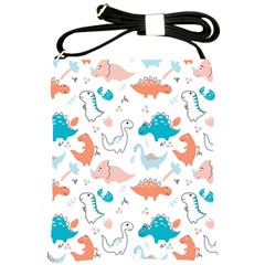 Funny Dinosaurs Kids Shoulder Sling Bag by SychEva