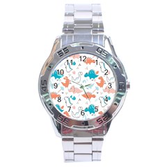 Funny Dinosaurs Kids Stainless Steel Analogue Watch by SychEva