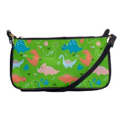 Funny Dinosaur Shoulder Clutch Bag by SychEva