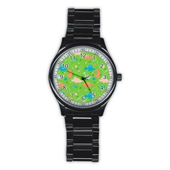 Funny Dinosaur Stainless Steel Round Watch by SychEva