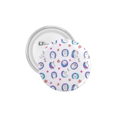 Cute And Funny Purple Hedgehogs On A White Background 1.75  Buttons