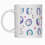 Cute And Funny Purple Hedgehogs On A White Background White Mugs Left