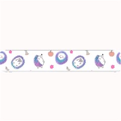 Cute And Funny Purple Hedgehogs On A White Background Small Bar Mats