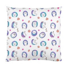 Cute And Funny Purple Hedgehogs On A White Background Standard Cushion Case (One Side)