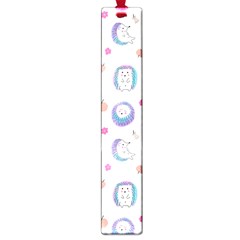 Cute And Funny Purple Hedgehogs On A White Background Large Book Marks