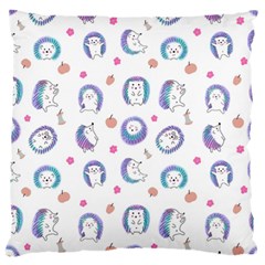 Cute And Funny Purple Hedgehogs On A White Background Standard Flano Cushion Case (One Side)