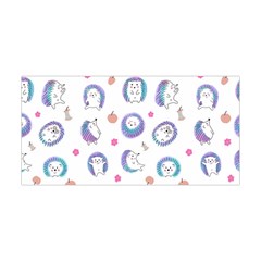 Cute And Funny Purple Hedgehogs On A White Background Yoga Headband