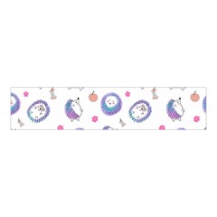 Cute And Funny Purple Hedgehogs On A White Background Velvet Scrunchie
