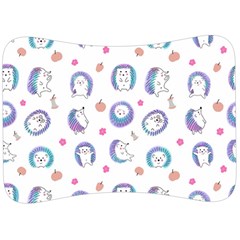 Cute And Funny Purple Hedgehogs On A White Background Velour Seat Head Rest Cushion