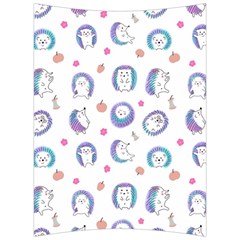 Cute And Funny Purple Hedgehogs On A White Background Back Support Cushion