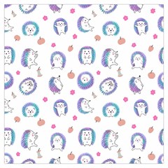 Cute And Funny Purple Hedgehogs On A White Background Lightweight Scarf 