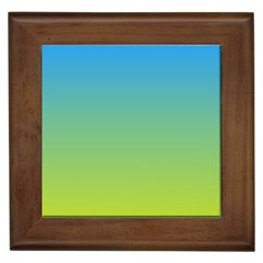 Gradient Blue Green Framed Tile by ddcreations