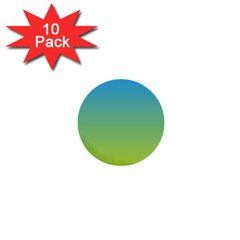 Gradient Blue Green 1  Mini Buttons (10 Pack)  by ddcreations