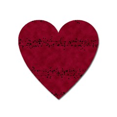 Black Splashes On Red Background Heart Magnet by SychEva