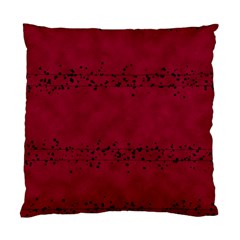 Black Splashes On Red Background Standard Cushion Case (one Side) by SychEva