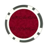 Black Splashes On Red Background Poker Chip Card Guard (10 pack) Back