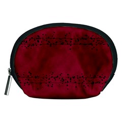 Black Splashes On Red Background Accessory Pouch (medium) by SychEva