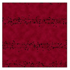 Black Splashes On Red Background Large Satin Scarf (square)