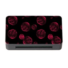 Red Sponge Prints On Black Background Memory Card Reader With Cf by SychEva